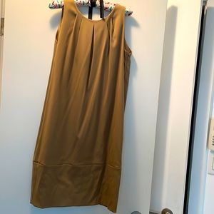 Beige work dress with pockets